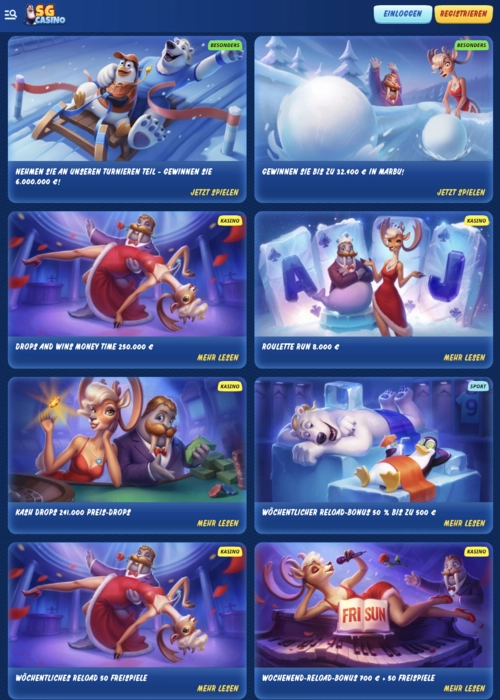 Promozioni premi premium display SG Casino